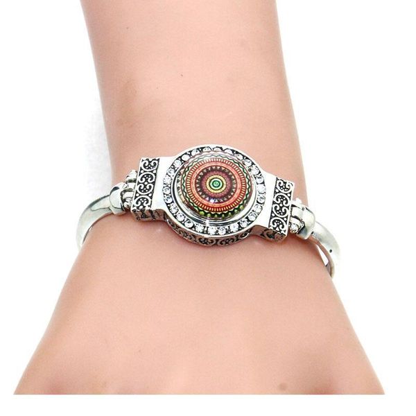 

2017 bohemian watches women jewelry one direction pulseras vintage crystal 18mm 12mm metal snap button bracele bbyeju, Golden;silver