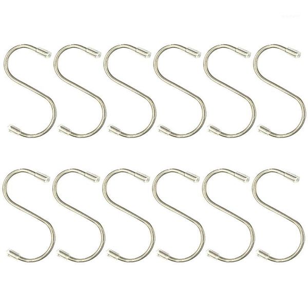 

hooks & rails bathroom kitchen tools 12pcs shower curtain rings chrome set metal roller s shape1