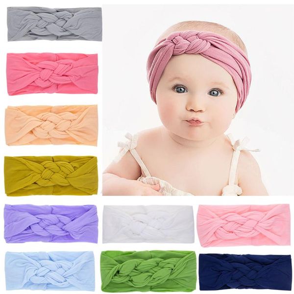 

hair accessories born baby girls solid elastic headband turban infant toddler girl soft bandage cute headwear fashion casual, Slivery;white
