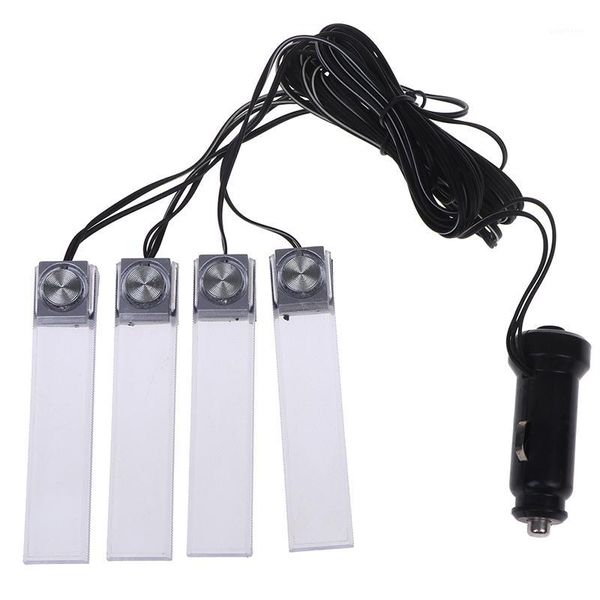 

universal 4 pcs/set 12v led light glow lamp car interior decoration atmosphere lights colorful lamp foot lamps1
