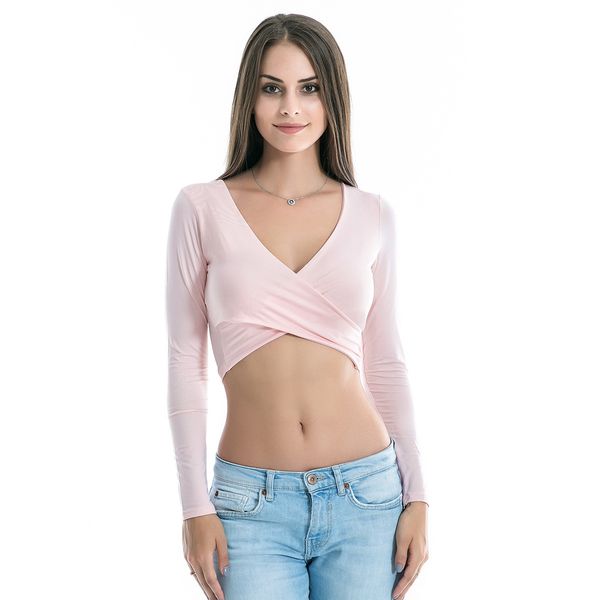 

womens long sleeve tube navel nightclub strap v-neck w2gbwsj1dd, White