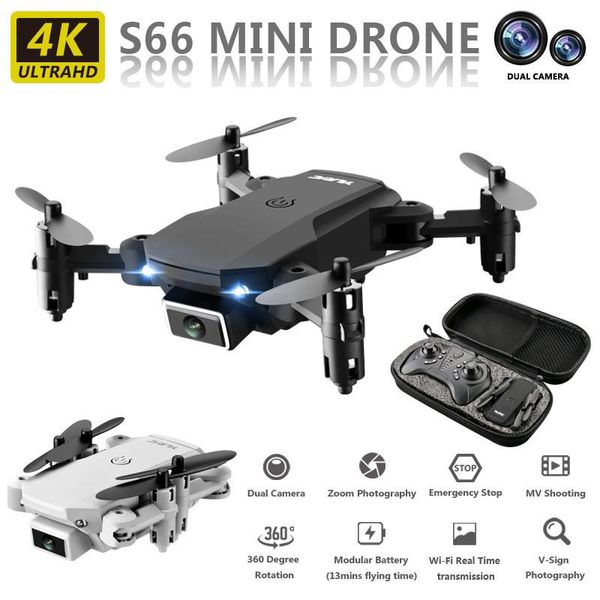 

mini drone with 720p 4k hd camera aerial rc quadcopter optical flow hover smart follow helicopter remote control drone toy