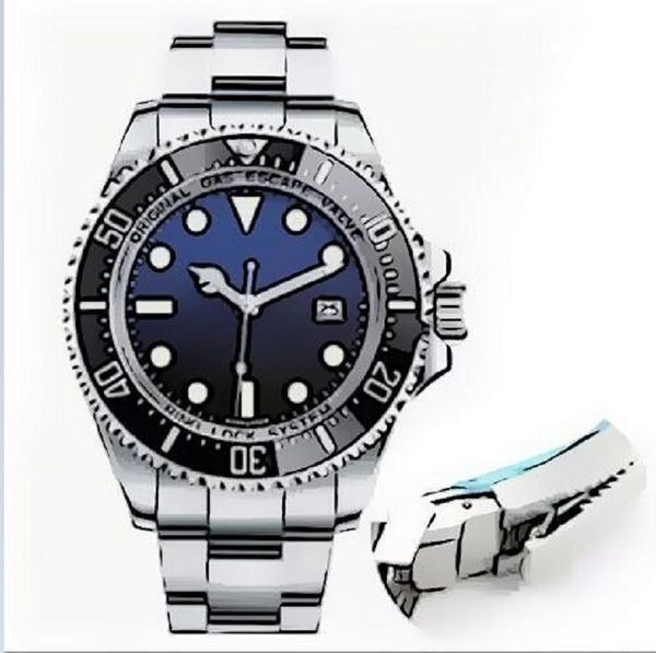 

men watch sea-dweller ceramic bezel 44mm stanless steel 116660 automatic business casual mens watch wristwatches, Slivery;brown