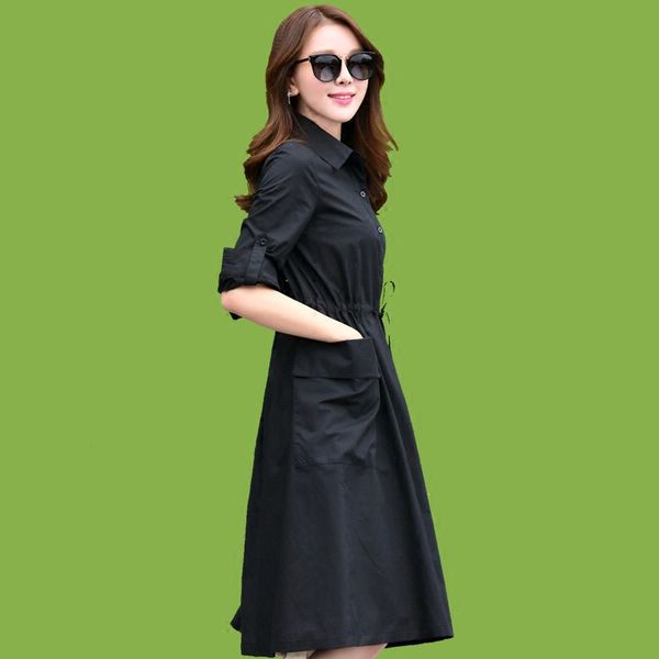 

2021 new casaco vermelho fino para como mulheres feminino primavera outono trincheira causal tunique longue casacos wxf115 8h7m, Tan;black