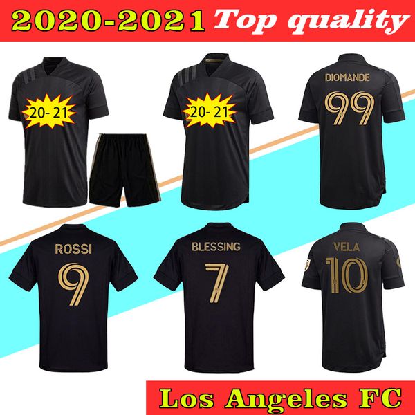 

2020 new lafc soccer jersey mls football shirt home away+kids kit youth los angeles fc vela uniform more 50pcs dhl shipping, Black;yellow