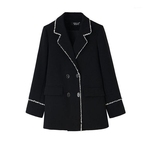 

suit female 2020 new spring and autumn models wild woman jacket fashion loose retro small suit jacket student women blazer1, White;black