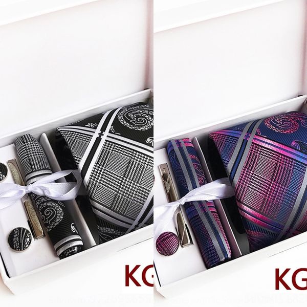 

nshl men's fashion men classic stripe grey navy tie wedding ties jacquard daily neckties blue solid woven accessories box neck tie, Black;blue