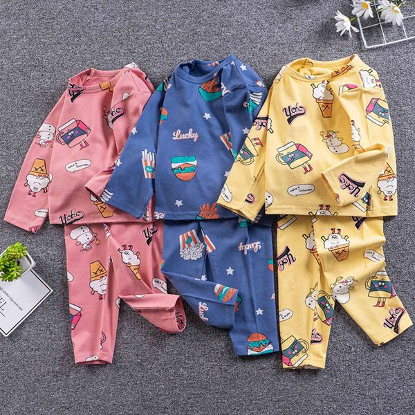 

lycra underwear autumn thermal 2020 suit baby home cloth children's pajamas, Blue;red