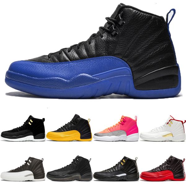 

jumpman reverse new 12s arrival 12 taxi men basketball shoes game royal university gold fiba punch mens sport sneakers trainer, Black