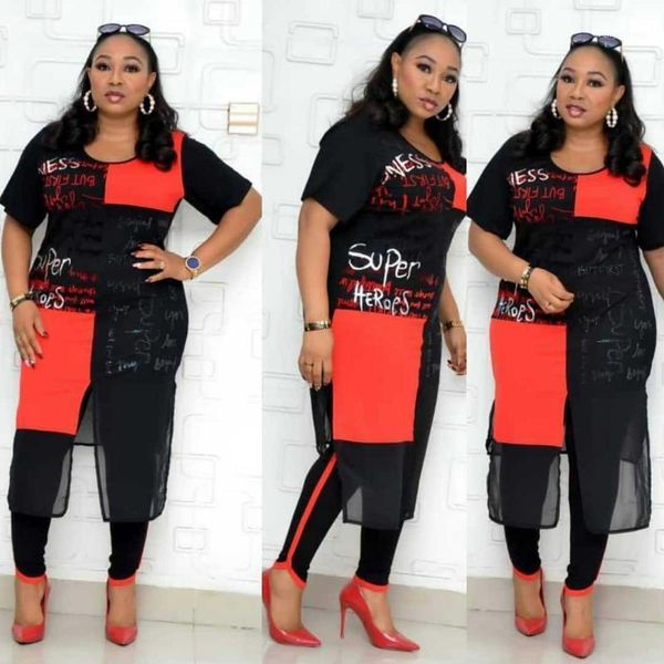 

2 two piece set women african clothes dashiki fashion africa suit (and pants) super elastic party plus size suits for lady1, Red