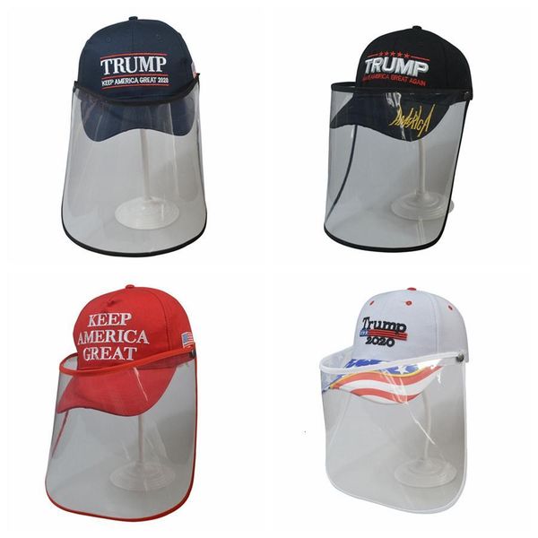 

baseball cap removable mask 3d embroidery outdoor transparent protective hat masks face shield