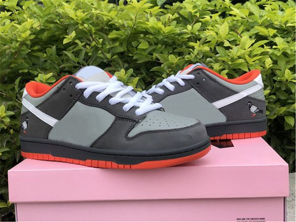 

новый релиз dunk sb скрепки nyc голубей низкий скейтборд обувь мужчины женщин средний серый белый темно-серый голубь открытый кроссовки с ор