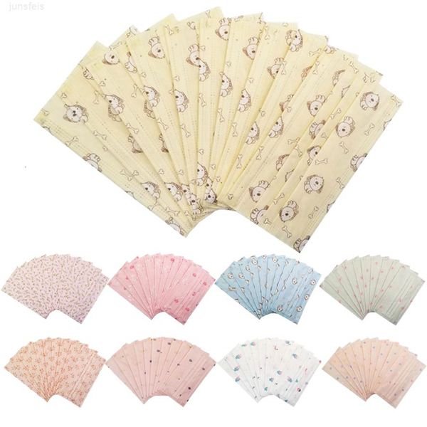 

50pcs masks designer fashion face disposable cartoon printing 3 three-layer anti-thin breathable dust-proof mask