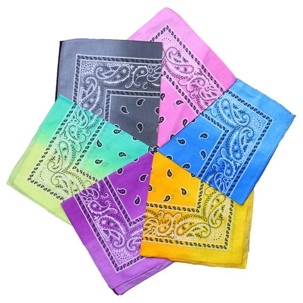 

scarves fashion multicolor hip hop cotton bandana square scarf head wrap neck wrist band handkerchief for women/men/boys/girls, Blue;gray