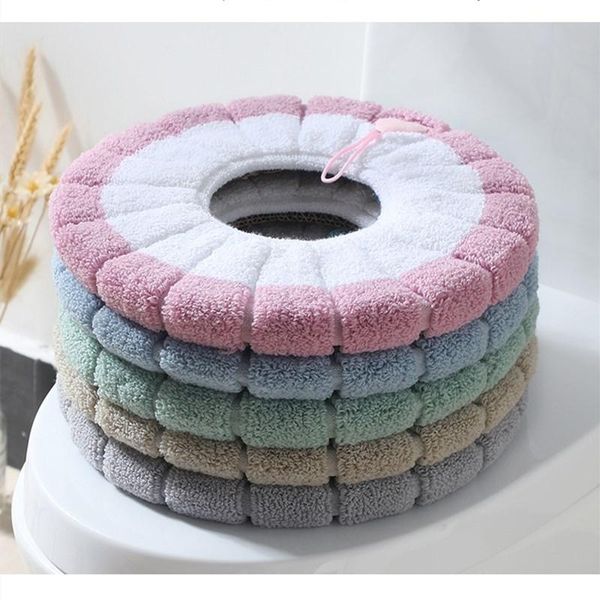 

bathroom soft warm washable toilet seat cover mat with handle toilet seat cover pads for home decor closestool lid