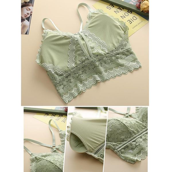 

camisoles & tanks female tank lingerie strap crop beauty back underwears cozy breathable chest gather bralette, Black;white