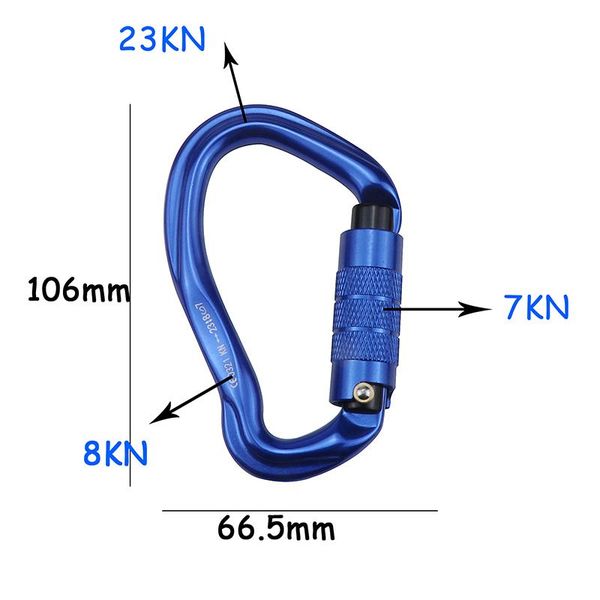 

профессиональный скалолазание carabiner 23kn безопасная замок peare форма безопасность пряжка пешие выживания комплект защитное оборудование