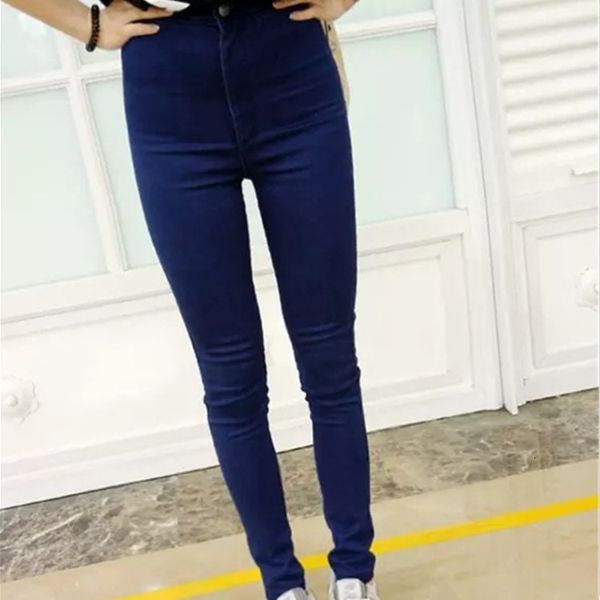 

one button women's summer new style ny jeans leggings pants, Blue