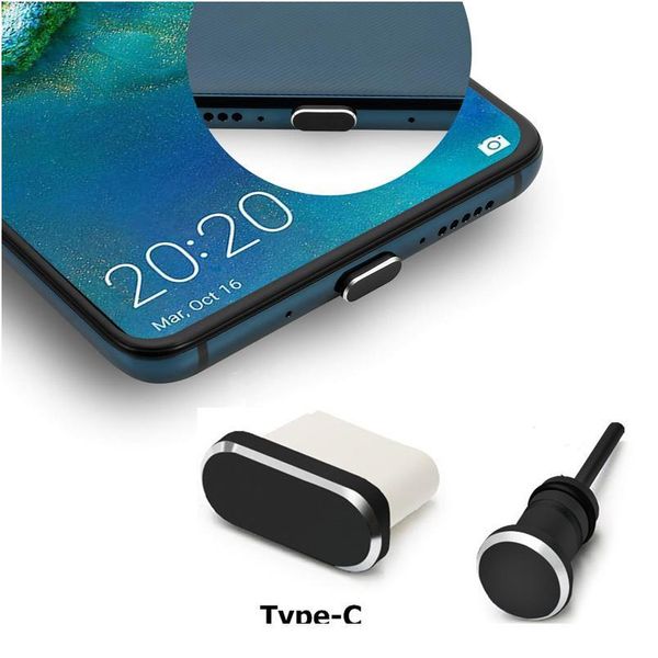 

10 sets aluminium type-c dust plug type c jack phone usb-c charger port for xiaomi mi a1 5x huawei p10 bbyejs