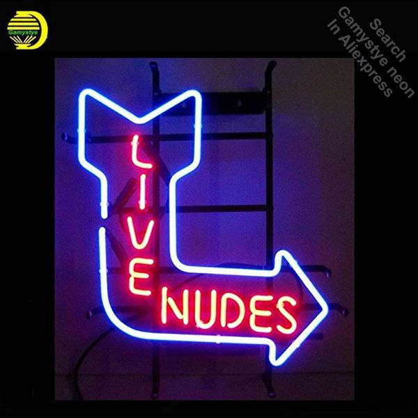 

live nudes neon signs real glass tube neon lights recreation game room professiona iconic sign beer bar pub sign board lamps