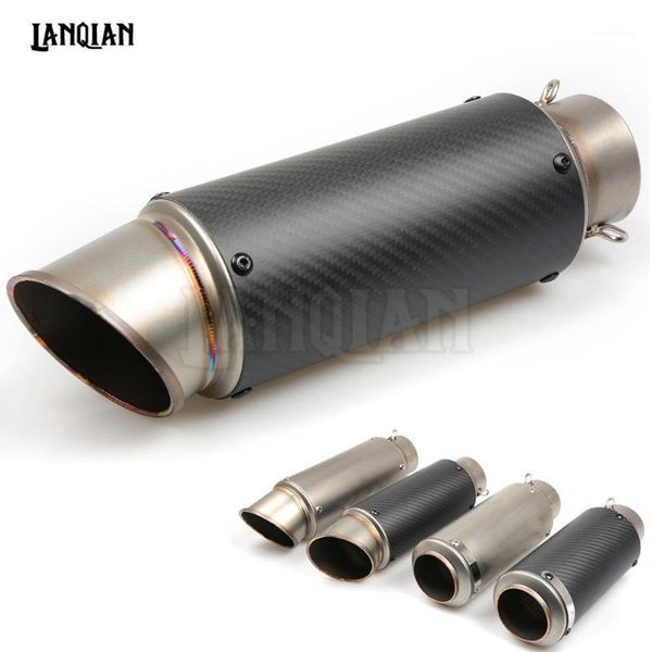 

for wr450f wr250r wr250x wr450 serow 225 250 300 universal motorcycle carbon fiber exhaust pipe gp escape exhaust muffler1