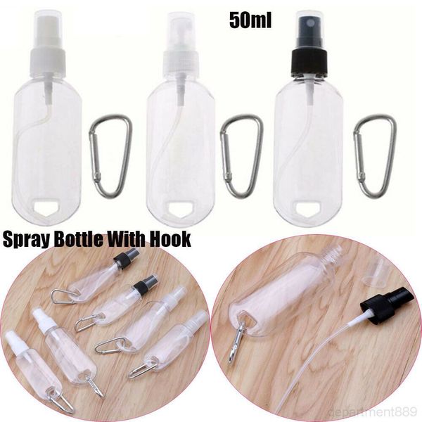 

30 мл 50 мл пустые портативные пластиковые бутылки многоразовые мыльные туалетные принадлежности контейнер с брелок крюк спрей для проездной
