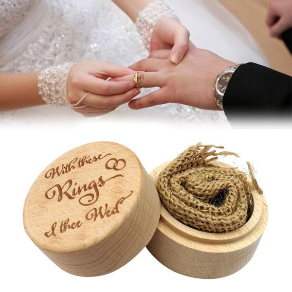 

new design 1pc personalized retro wooden ring box wedding valentines wooden holder jewelry box valentine's day gift for women, Pink;blue