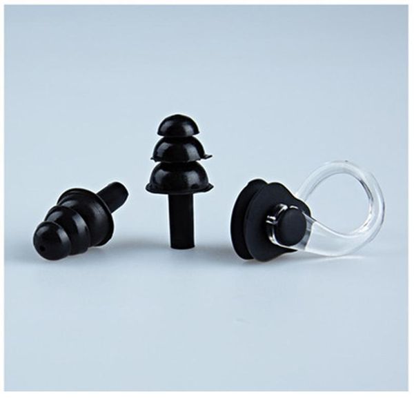 

1 set waterproof soft sile swimming accessories nose clip ear plug earplug to bbyuff