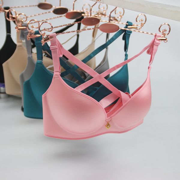 

wind mark no steel ring cross back bra underwear, Red;black