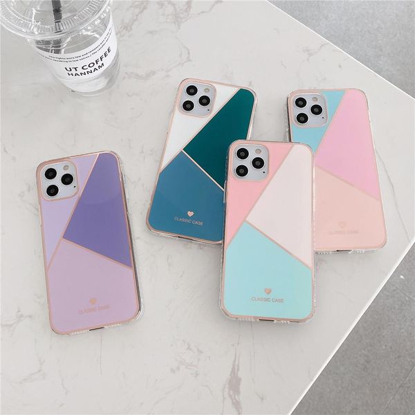 

flykylin plating геометрический телефон чехол для iphone 12 11 pro max xr xs max 7 8 plus мягкий imd удалевое покрытие назад wmtty infant200