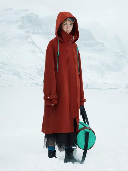 

irinach309 fall winter 2020 collection original design casual oversize long hooded wool coat women1, Black