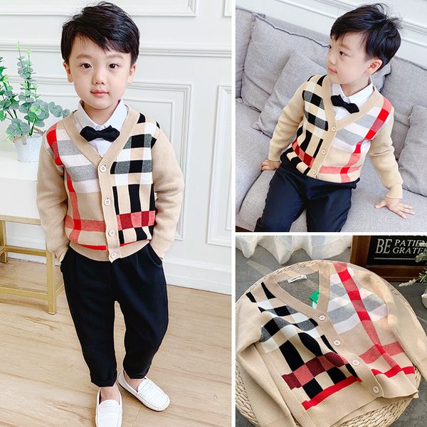 

kids clothes cardigan kids sweater boys girls kids designers coats baby clothes children long sleeve knitted cardigan, Blue