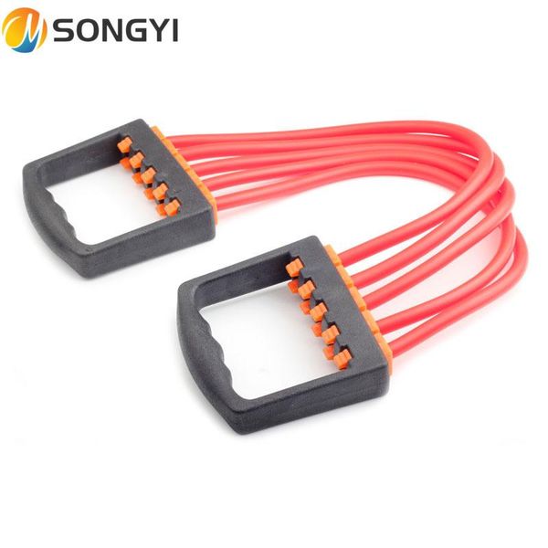 

resistance bands songyi latex tensioner five detachable rubber chest expander yoga tension belt factory direct sales fitness equipment y136