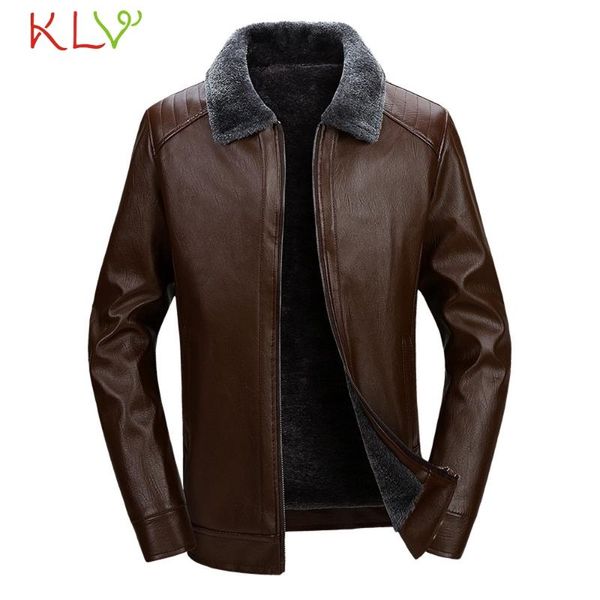 

men winter jacket winter leather fleece casual zipper coat long 2020 new brand milltary manteau homme hiver plus size 18nov27, Black;brown