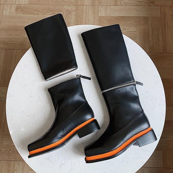 

boots 2021 fashion women's knee shoes woman autumn winter warm casual black riding long size 34-40