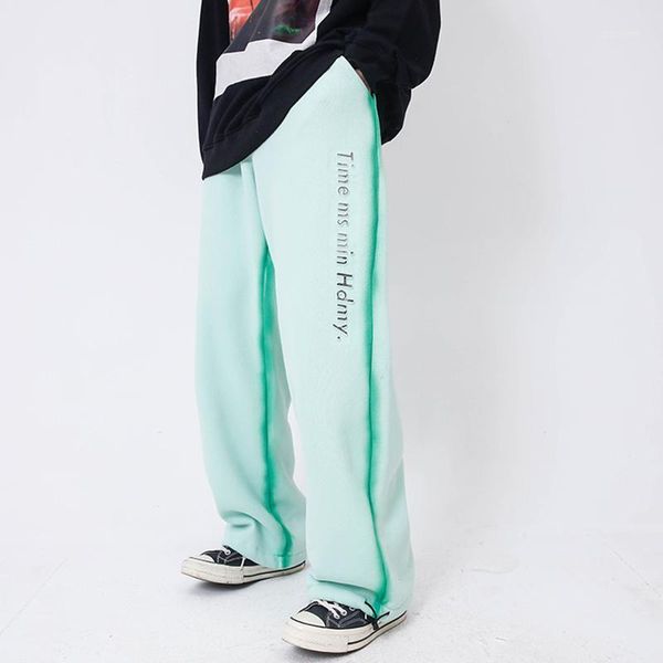 

winter fleece green harem pants men letter loose hip hop joggers fashion harajuku streetwear full length casual baggy trousers1, Black