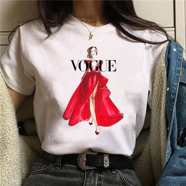 

новые vogue балетки женщины футболты мультфильм графический печатная футболка мода круглый шеи женщина одежда с короткими рукавами футболки, White