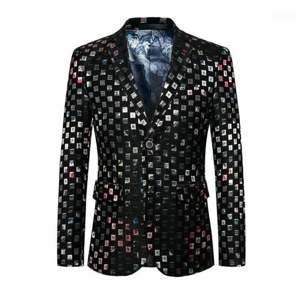 

new mens suit trend business casual host suit men nightclub blazer wedding party jacket stage singers clothes1, White;black