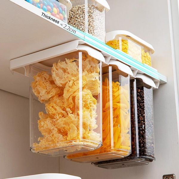 

household kitchen fresh-keeping square sealed storage tank durable clear storage box p7ding