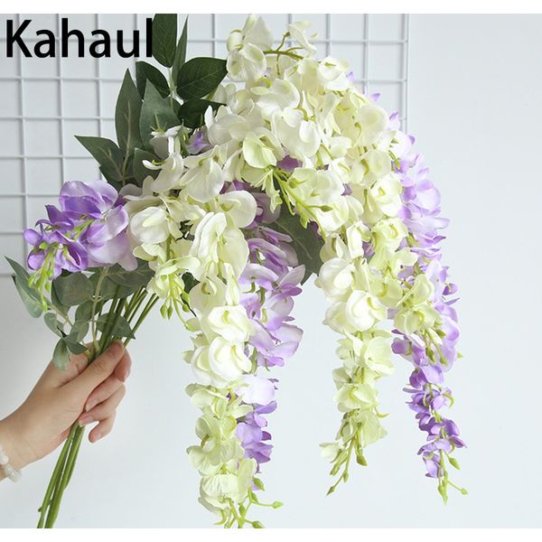 

vine flowers long wisteria artificial hanging flower white for wedding home wall backdrop decoration fake flower arch decor f jlltic