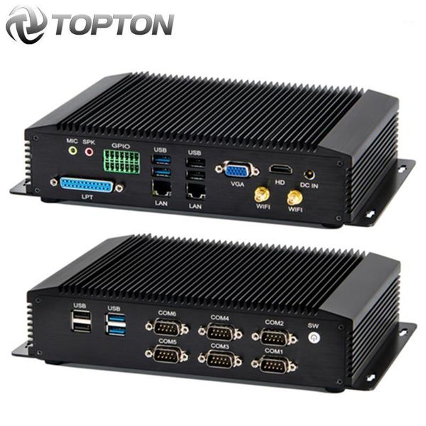 

industrial fanless mini pc intel -8550u -8250u i3 ddr4 rugged computer 2*intel lans 6*com 8*usb gpio lpt vga 3g/4g wifi1