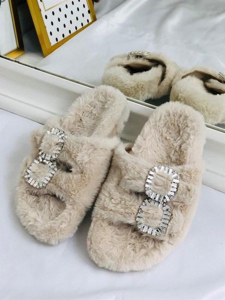

sandals fur slides for women,fuzzy slippers flip flop furry soft flat indoor outdoor use pretty woman, Black