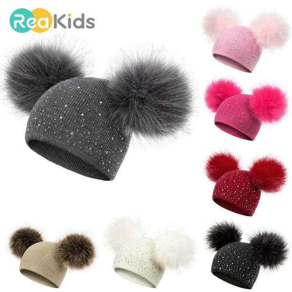 

reakids cute beanie baby hat cap winter warm hats for boys girls children winter warm kids hats baby newborn children cap, Yellow