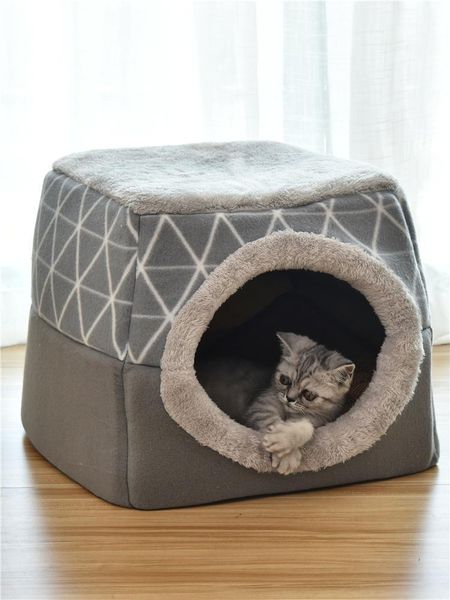 

cat beds & furniture pet house plush dog winter space warm closed quality teddy puppy bed cavel 60mw1