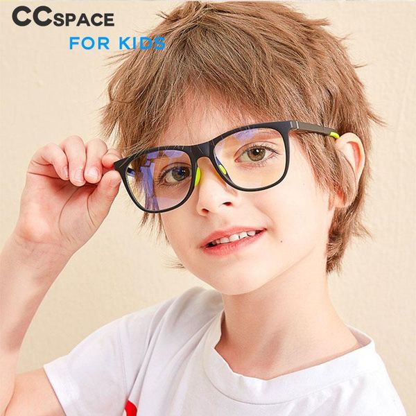 

fashion sunglasses frames 48194 kids anti-blue light tr90 glasses ultralight optical computer, Black