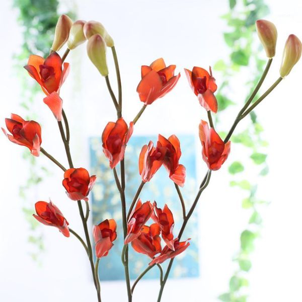 

decorative flowers & wreaths 10pcs artificial orchid 7 heads real touch fake flower holiday home living room wedding decoration1
