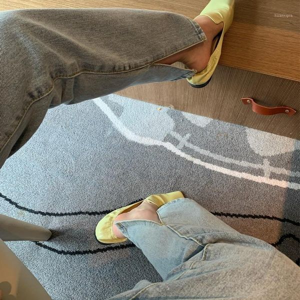 

guodong door act as purchasing agency show long legs side split blasting of tall waist big long legs jeans are female1, Blue