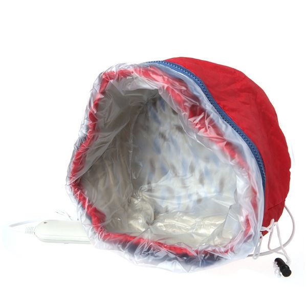 

горячая красная домохозяйственная маска для ухода за волосами нагревательный колпачок cap mantles electric лечение шляпа красоты 220v укладк