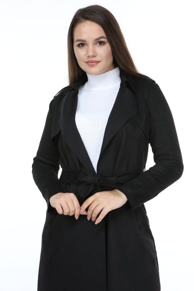 

women's down & parkas manga woman coat suede tall black color