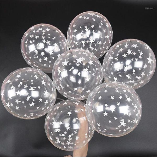 

10pc 12 inch 2.8g balloons transparent ballon latex helium balloon happy birthday clear stars thick ballon party decor supplies1